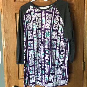 3/4 sleeve pattern top